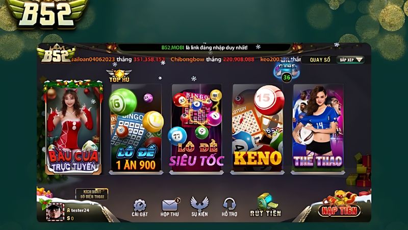 Sảnh game tài xỉu uy tín B52